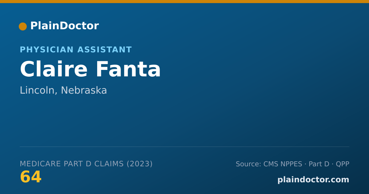 Shareable card for Claire Fanta - Physician Assistant, Lincoln, NE