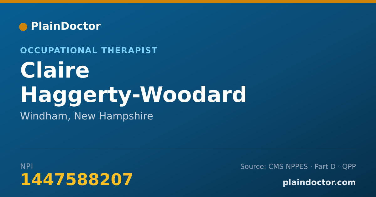 Shareable card for Claire Haggerty-Woodard - Occupational Therapist, Windham, NH