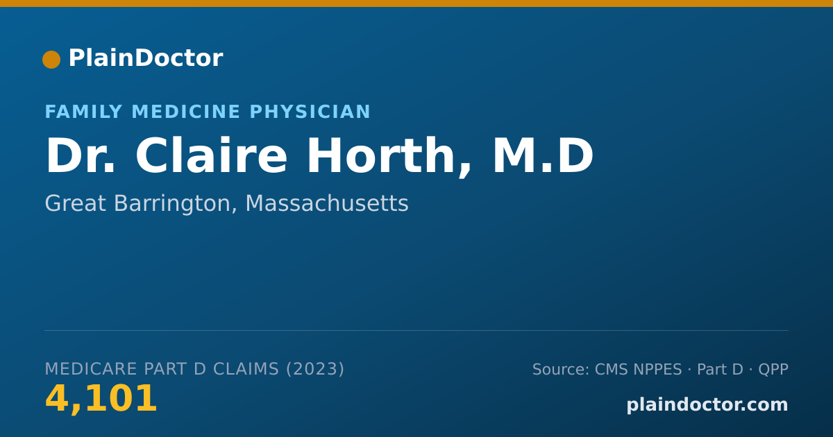 Shareable card for Claire Horth, M.D - Family Medicine Physician, Great Barrington, MA