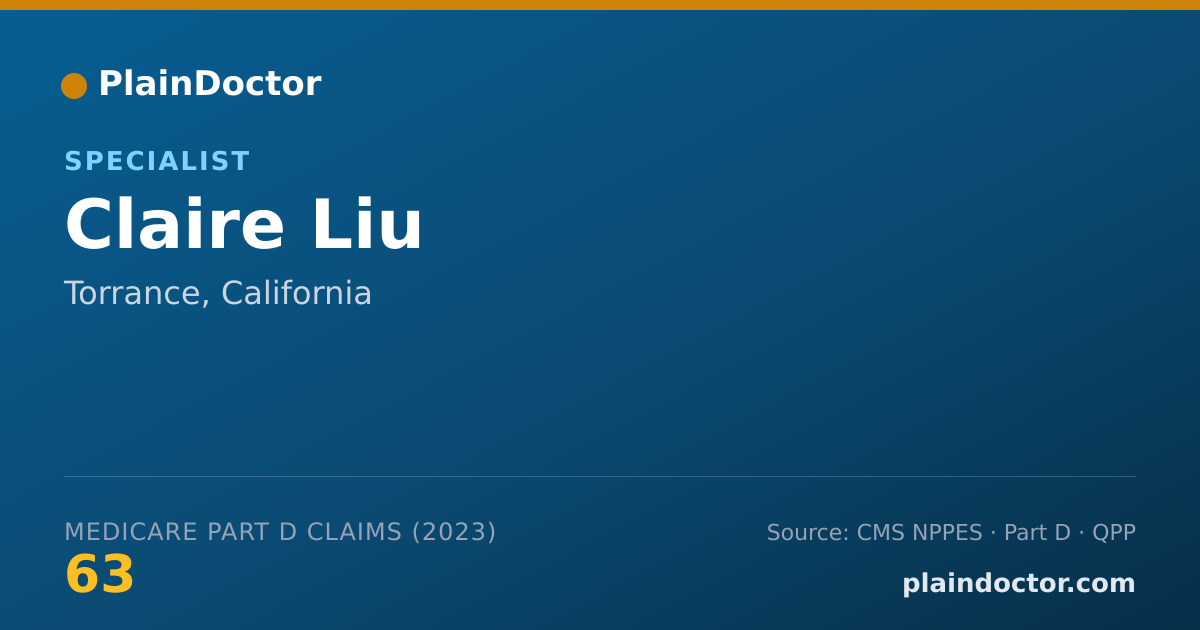 Shareable card for Claire Liu - Specialist, Torrance, CA