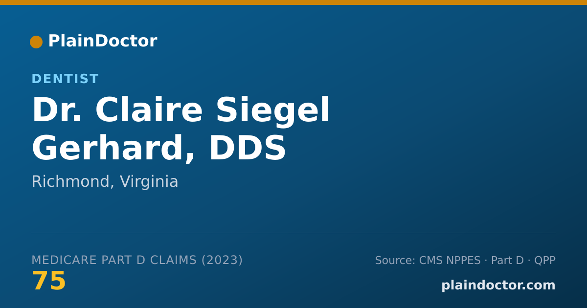 Shareable card for Claire Siegel Gerhard, DDS - Dentist, Richmond, VA