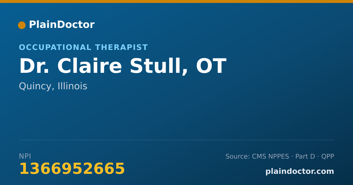 Shareable card for Claire Stull, OT - Occupational Therapist, Quincy, IL