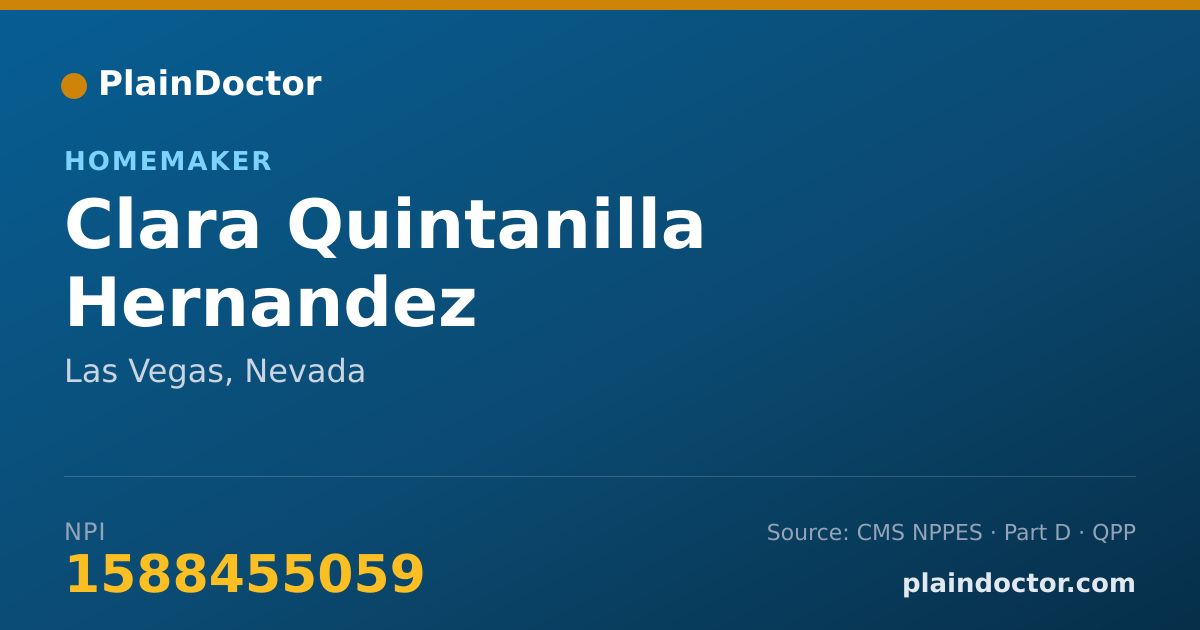 Shareable card for Clara Quintanilla Hernandez - Homemaker, Las Vegas, NV