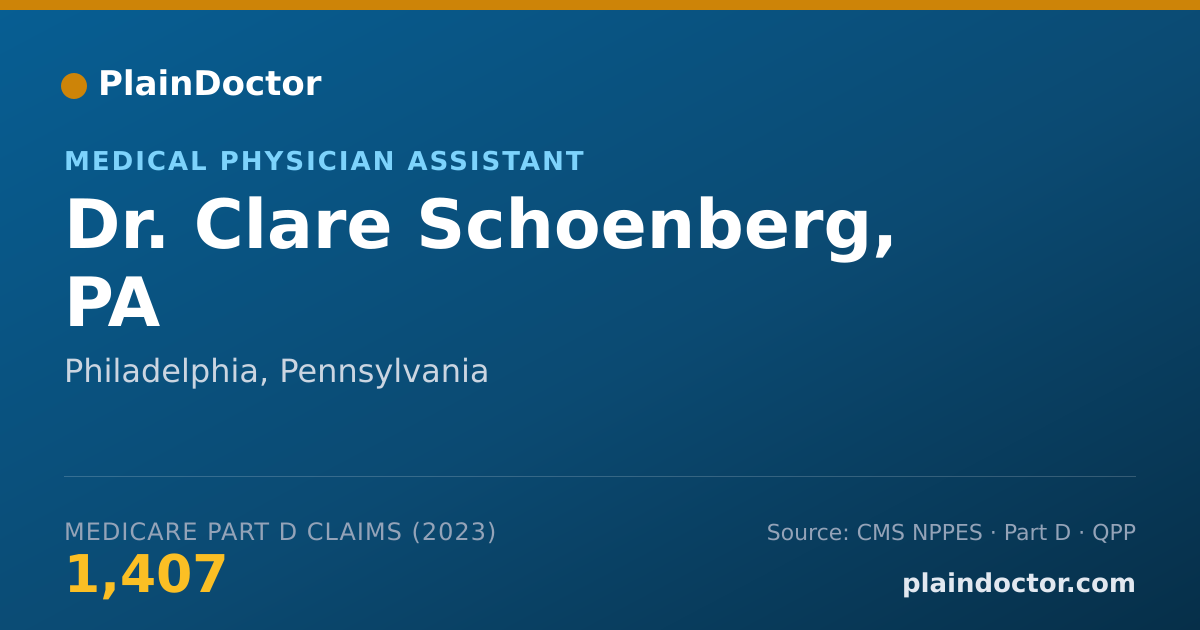 Shareable card for Clare Schoenberg, PA - Medical Physician Assistant, Philadelphia, PA