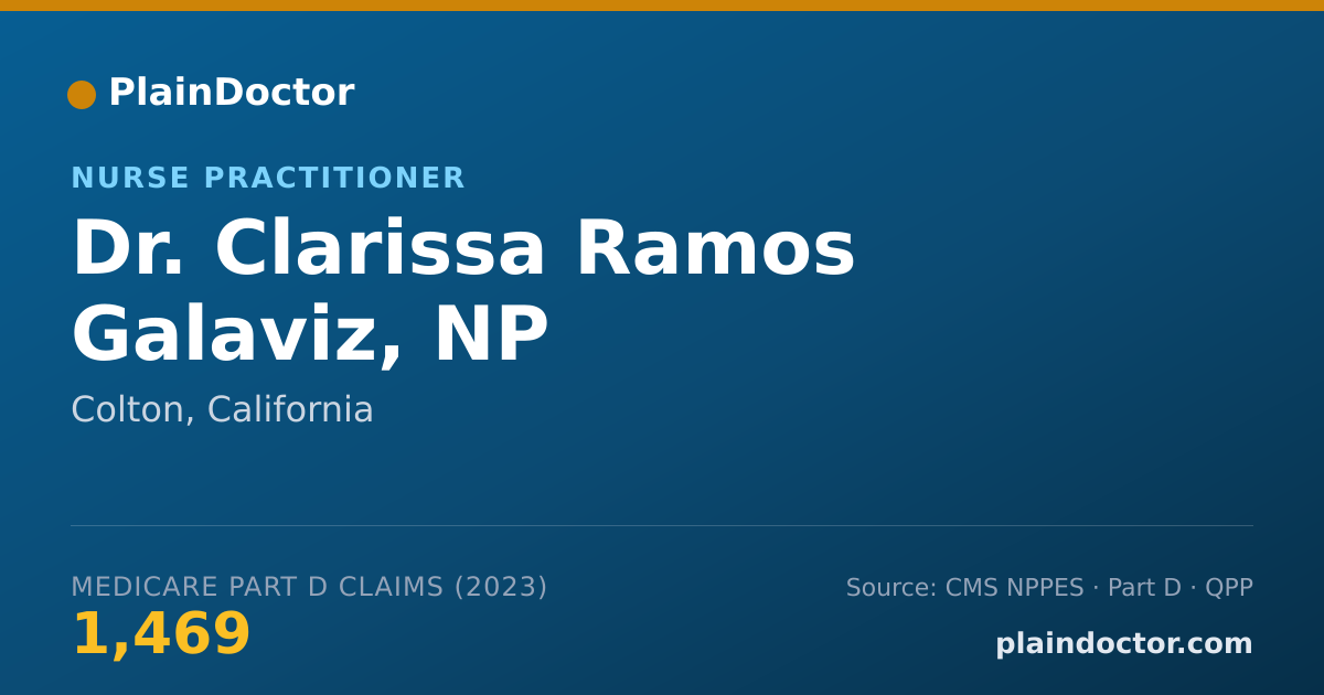 Shareable card for Clarissa Ramos Galaviz, NP - Nurse Practitioner, Colton, CA