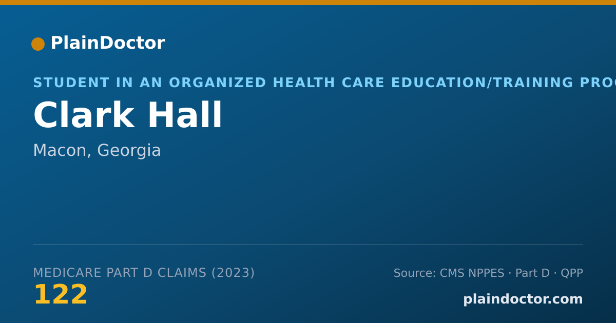 Shareable card for Clark Hall - Student in an Organized Health Care Education/Training Program, Macon, GA