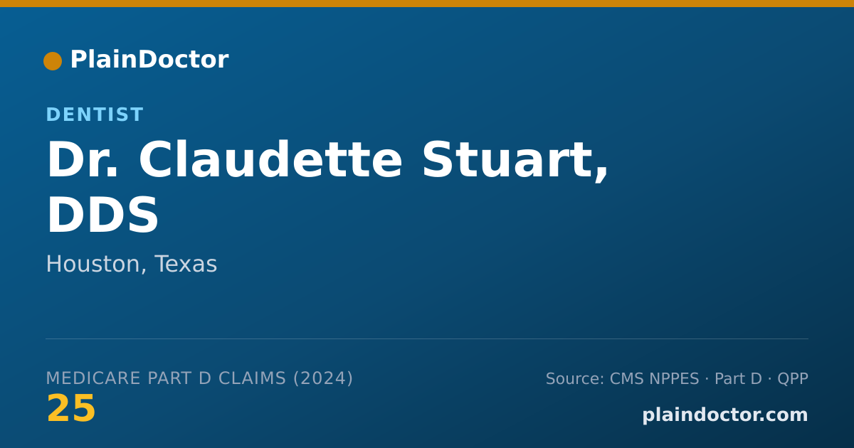 Shareable card for Claudette Stuart, DDS - Dentist, Houston, TX