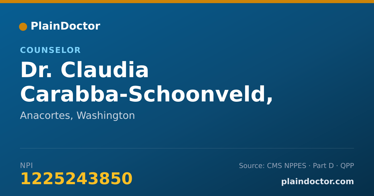 Shareable card for Claudia Carabba-Schoonveld, CHT, LMP RMT - Counselor, Anacortes, WA