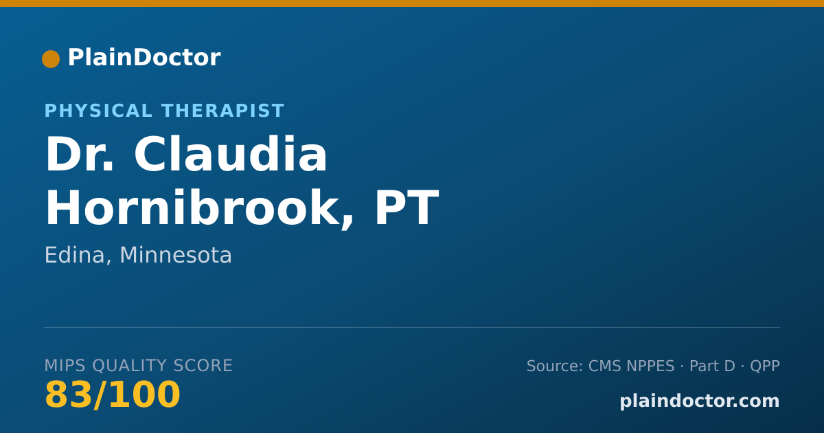 Shareable card for Claudia Hornibrook, PT - Physical Therapist, Edina, MN