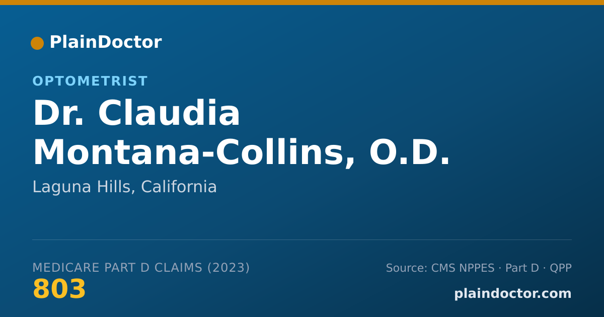 Shareable card for Claudia Montana-Collins, O.D. - Optometrist, Laguna Hills, CA