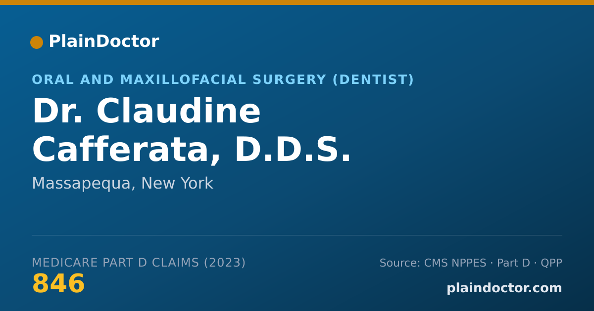 Shareable card for Claudine Cafferata, D.D.S. - Oral and Maxillofacial Surgery (Dentist), Massapequa, NY