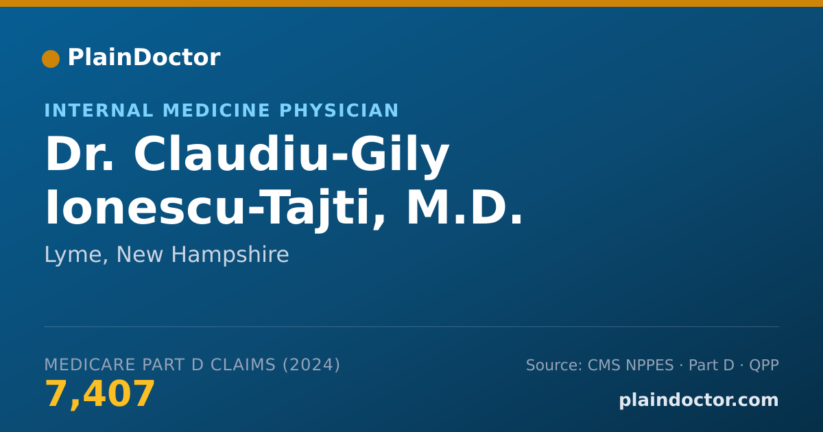Shareable card for Claudiu-Gily Ionescu-Tajti, M.D. - Internal Medicine Physician, Lyme, NH