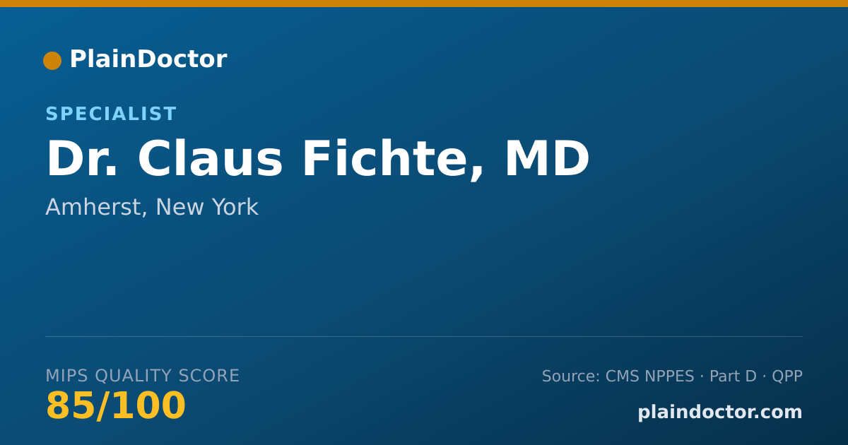 Shareable card for Claus Fichte, MD - Specialist, Amherst, NY