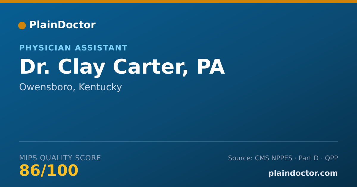 Shareable card for Clay Carter, PA - Physician Assistant, Owensboro, KY