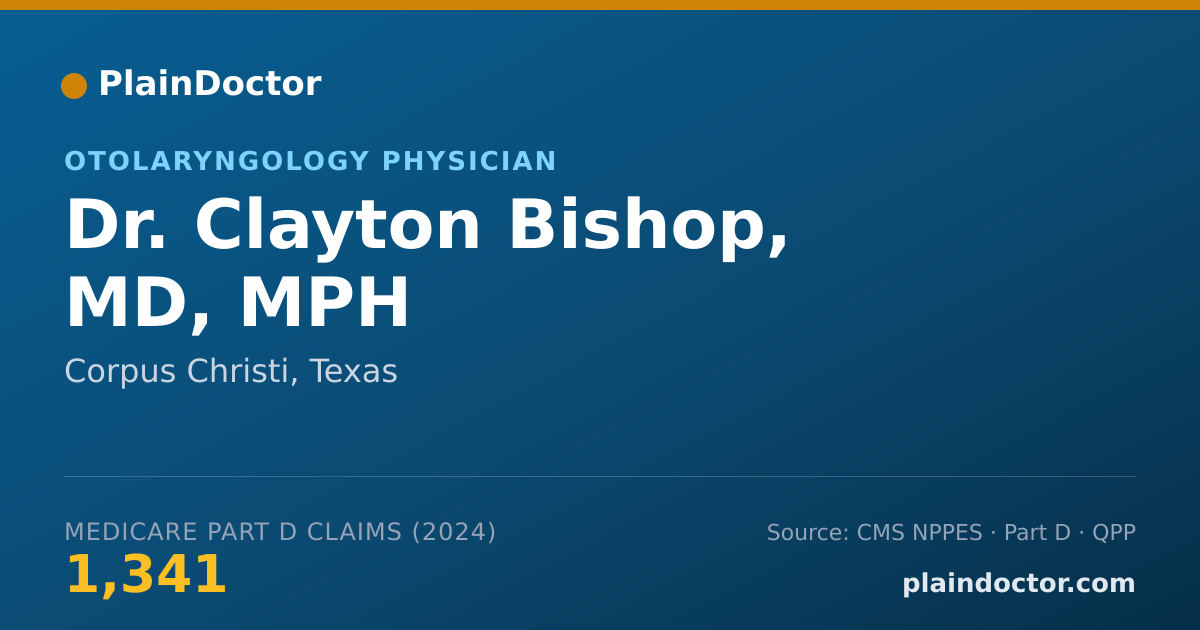 Shareable card for Clayton Bishop, MD, MPH - Specialist, Corpus Christi, TX
