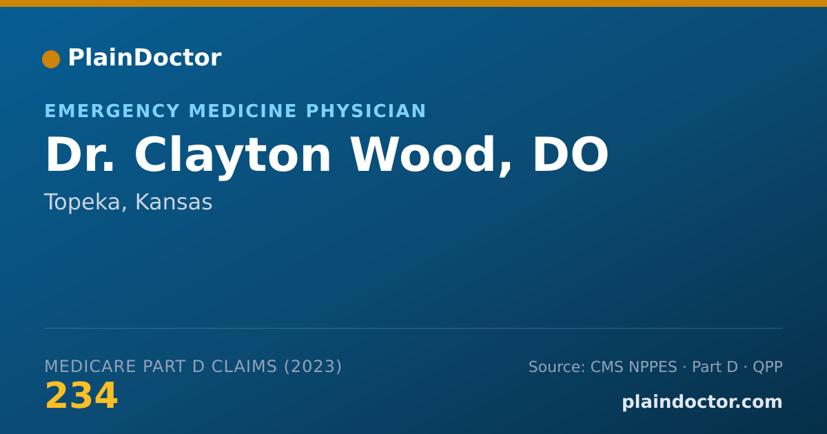 Shareable card for Clayton Wood, DO - Emergency Medicine Physician, Topeka, KS