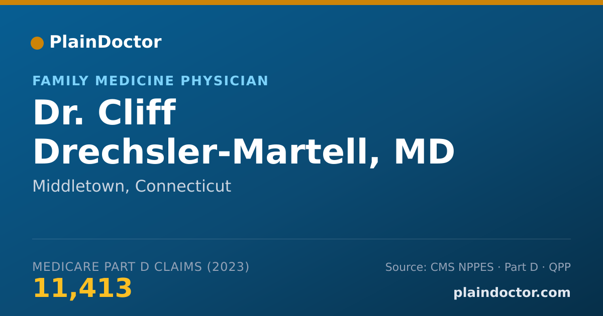 Shareable card for Cliff Drechsler-Martell, MD - Family Medicine Physician, Middletown, CT