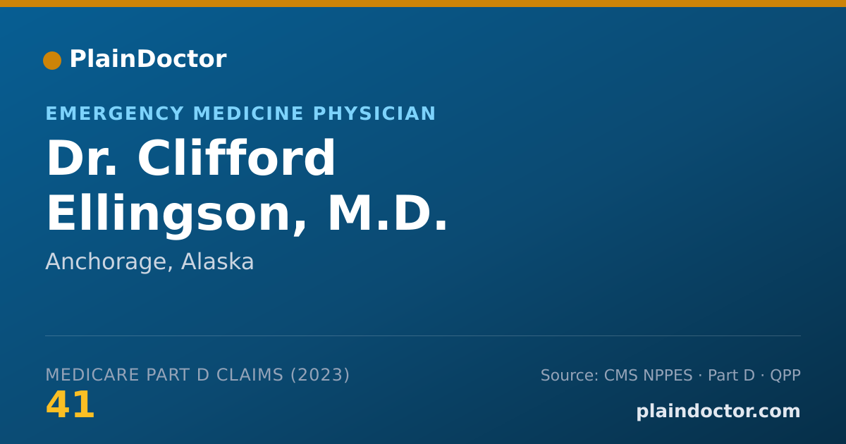 Shareable card for Clifford Ellingson, M.D. - Emergency Medicine Physician, Anchorage, AK