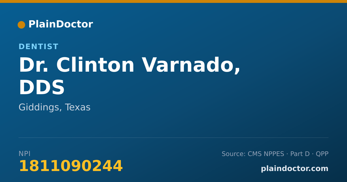 Shareable card for Clinton Varnado, DDS - Dentist, Giddings, TX