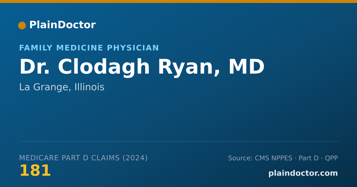 Shareable card for Clodagh Ryan, MD - Family Medicine Physician, La Grange, IL
