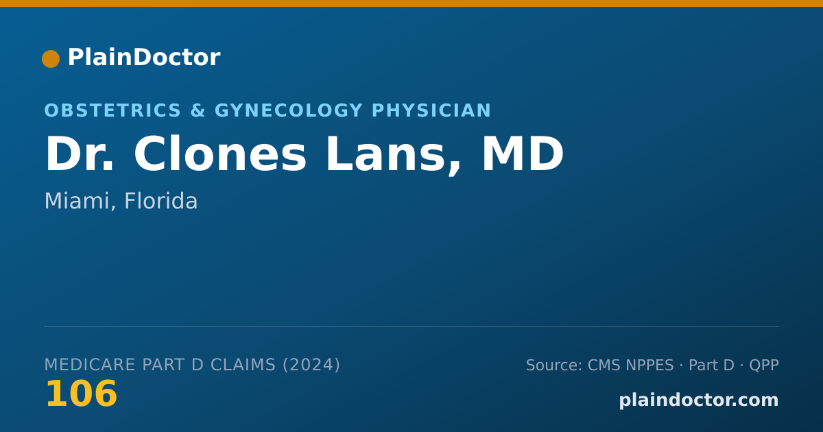 Shareable card for Clones Lans, MD - Obstetrics & Gynecology Physician, Miami, FL