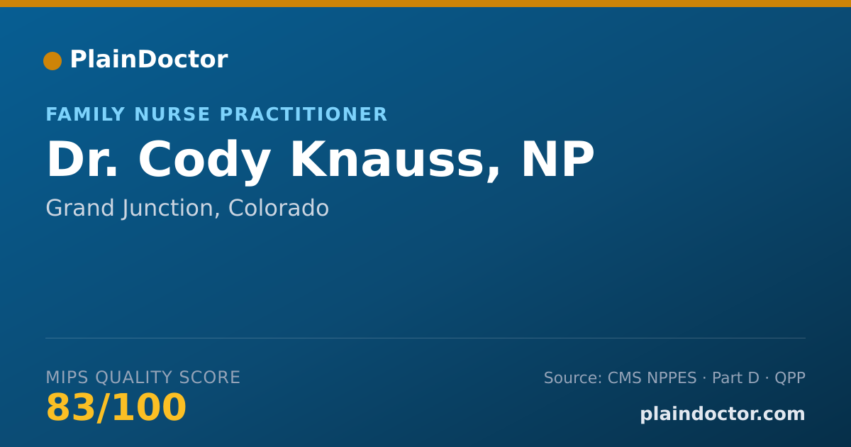 Shareable card for Cody Knauss, NP - Family Nurse Practitioner, Grand Junction, CO