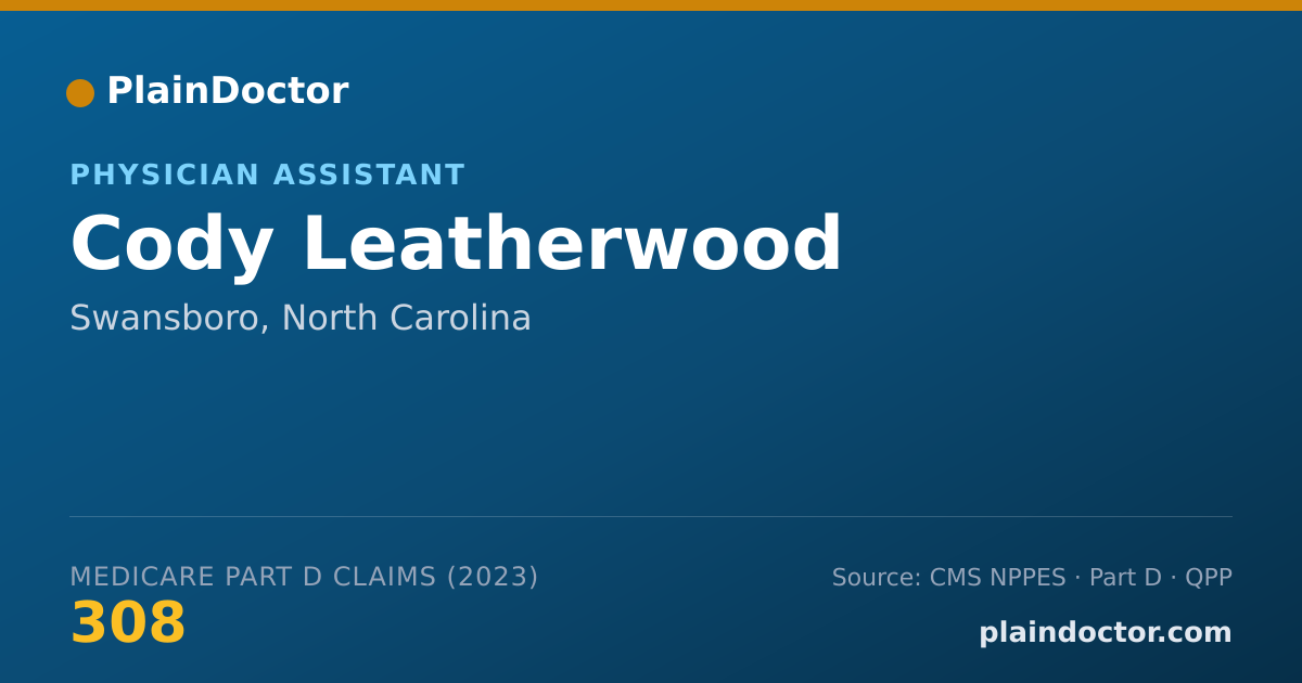 Shareable card for Cody Leatherwood - Physician Assistant, Swansboro, NC