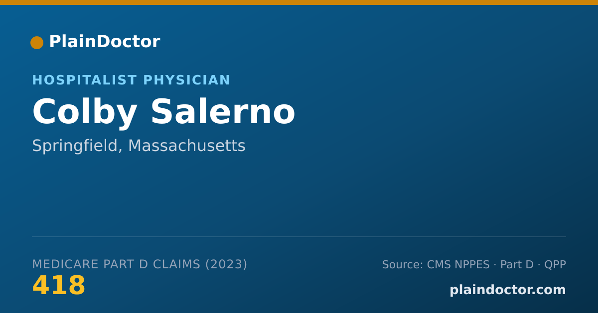 Shareable card for Colby Salerno - Hospitalist Physician, Springfield, MA