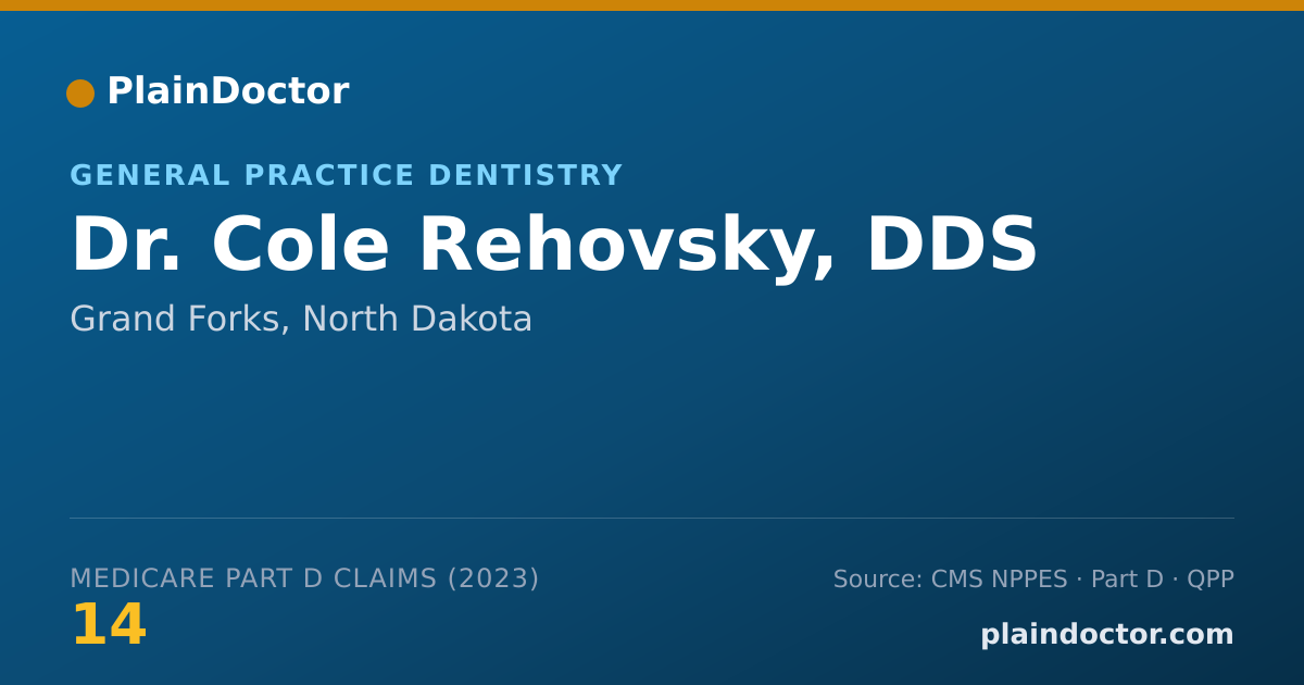 Shareable card for Cole Rehovsky, DDS - General Practice Dentistry, Grand Forks, ND