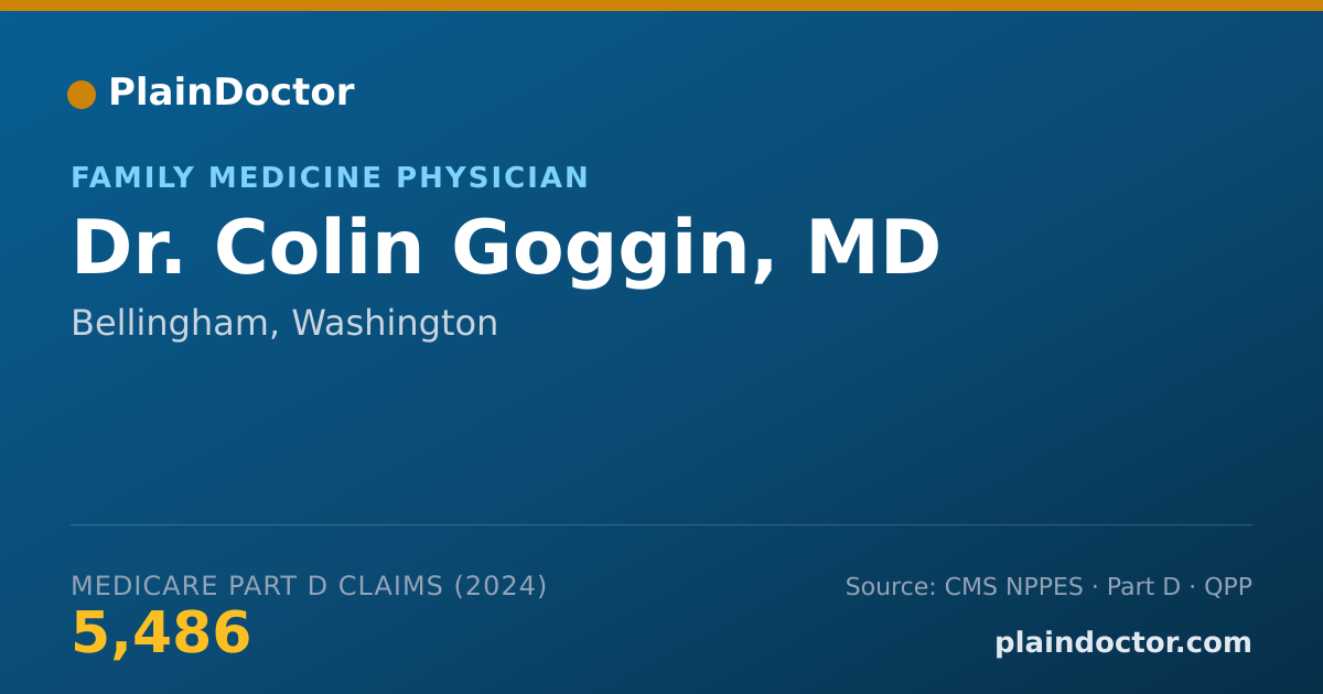 Shareable card for Colin Goggin, MD - Family Medicine Physician, Bellingham, WA
