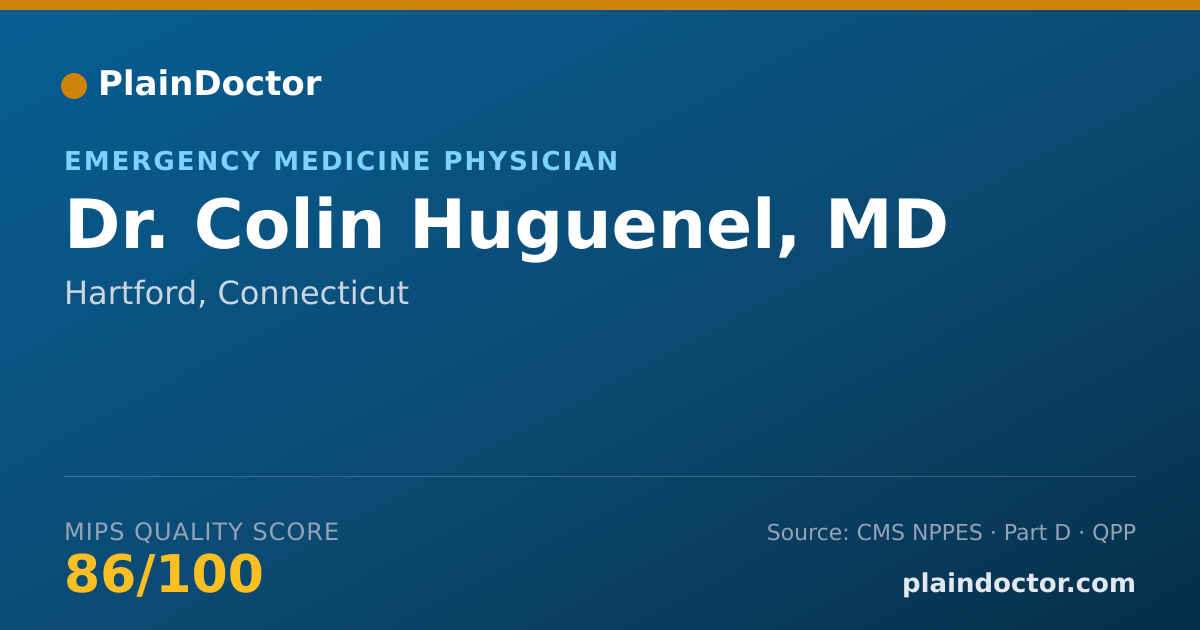 Shareable card for Colin Huguenel, MD - Emergency Medicine Physician, Hartford, CT