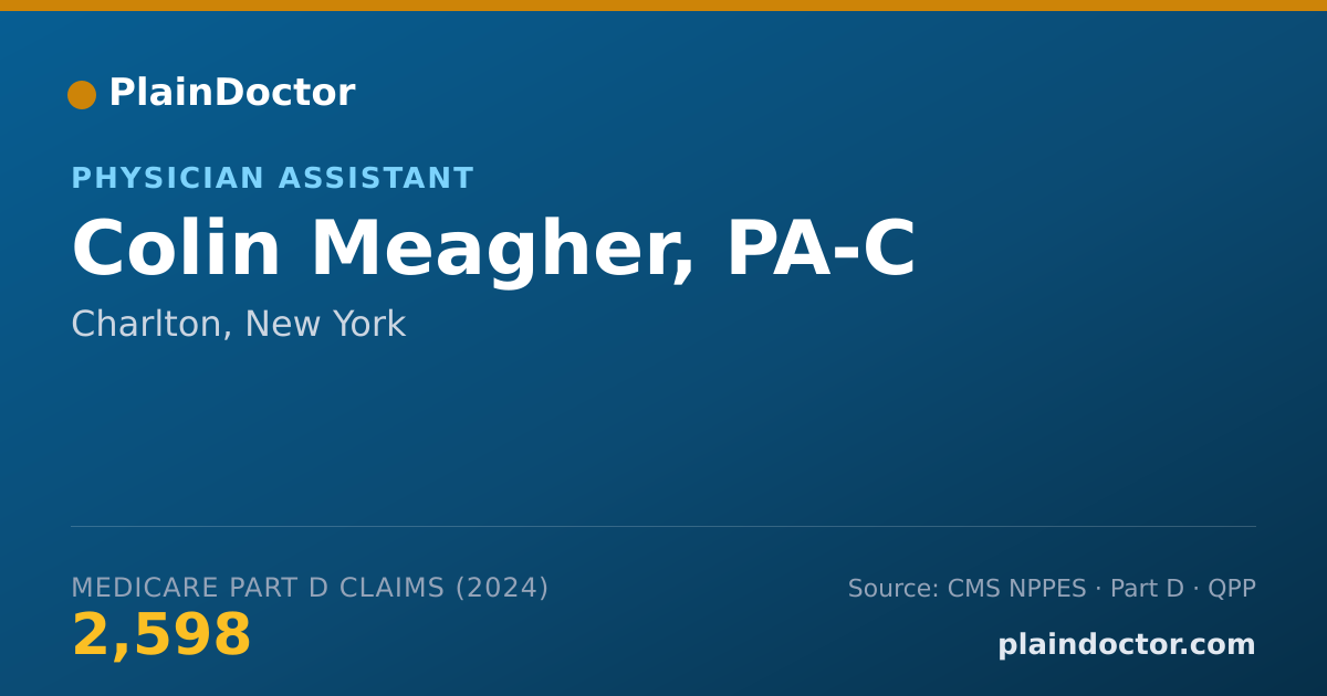 Shareable card for Colin Meagher, PA-C - Physician Assistant, Charlton, NY