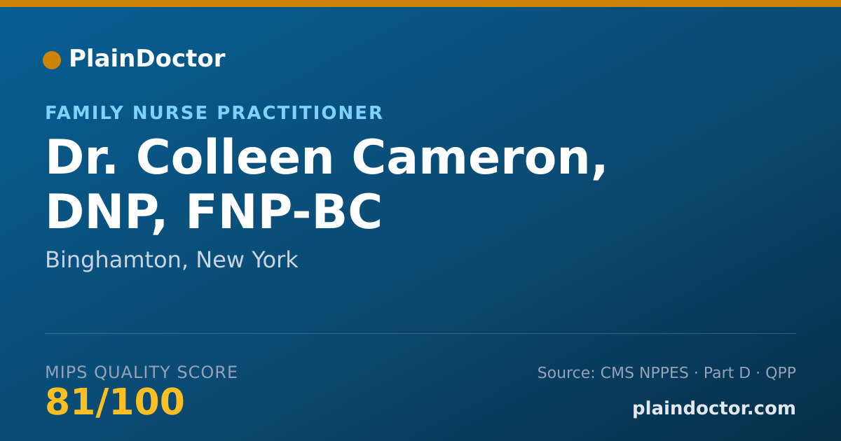 Shareable card for Colleen Cameron, DNP, FNP-BC - Family Nurse Practitioner, Binghamton, NY