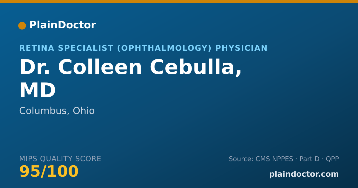 Shareable card for Colleen Cebulla, MD - Retina Specialist (Ophthalmology) Physician, Columbus, OH