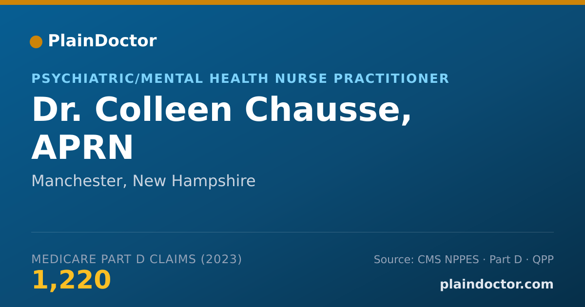 Shareable card for Colleen Chausse, APRN - Psychiatric/Mental Health Nurse Practitioner, Manchester, NH