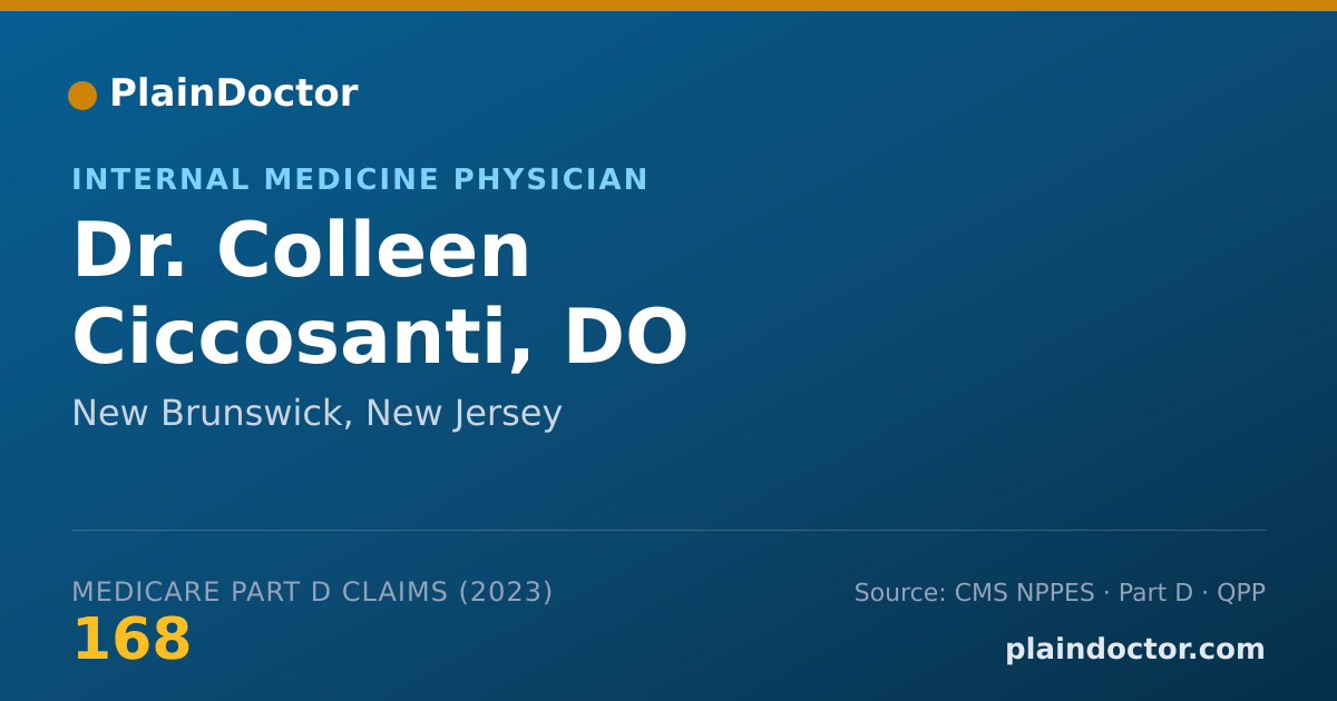 Shareable card for Colleen Ciccosanti, DO - Internal Medicine Physician, New Brunswick, NJ