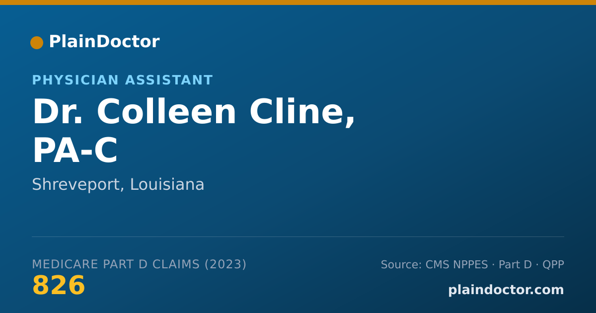 Shareable card for Colleen Cline, PA-C - Physician Assistant, Shreveport, LA