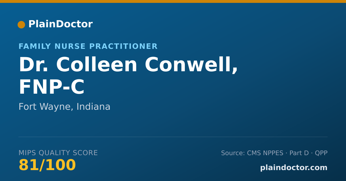 Shareable card for Colleen Conwell, FNP-C - Family Nurse Practitioner, Fort Wayne, IN