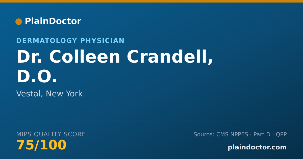 Shareable card for Colleen Crandell, D.O. - Dermatology Physician, Vestal, NY