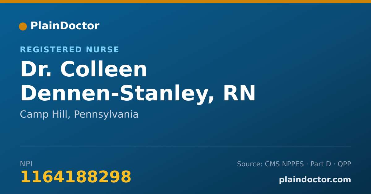 Shareable card for Colleen Dennen-Stanley, RN - Registered Nurse, Camp Hill, PA