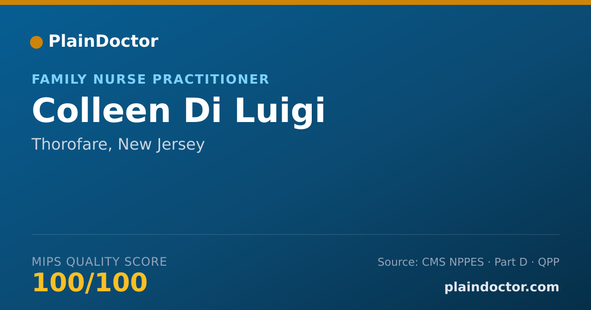 Shareable card for Colleen Di Luigi - Family Nurse Practitioner, Thorofare, NJ