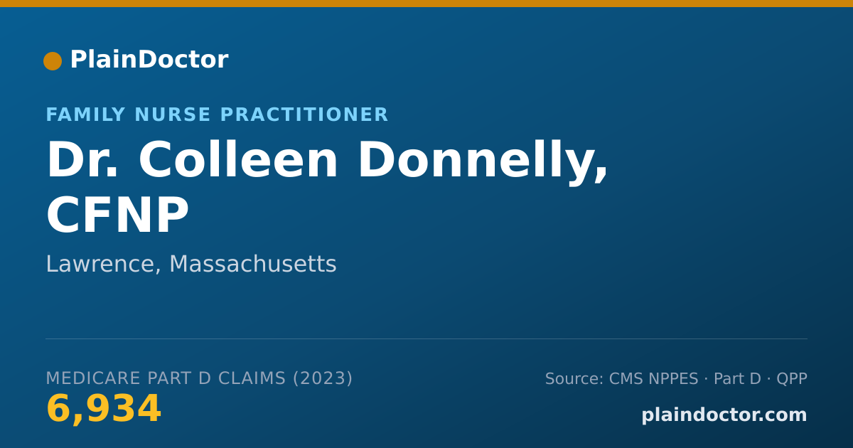 Shareable card for Colleen Donnelly, CFNP - Family Nurse Practitioner, Lawrence, MA