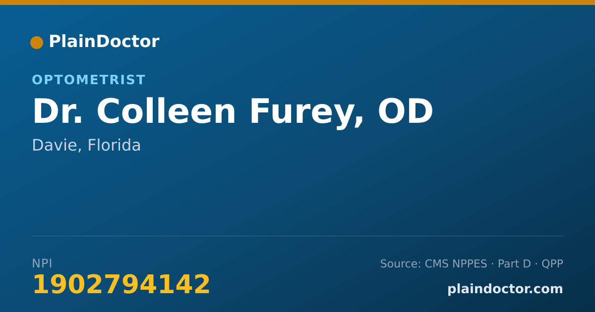 Shareable card for Colleen Furey, OD - Optometrist, Davie, FL