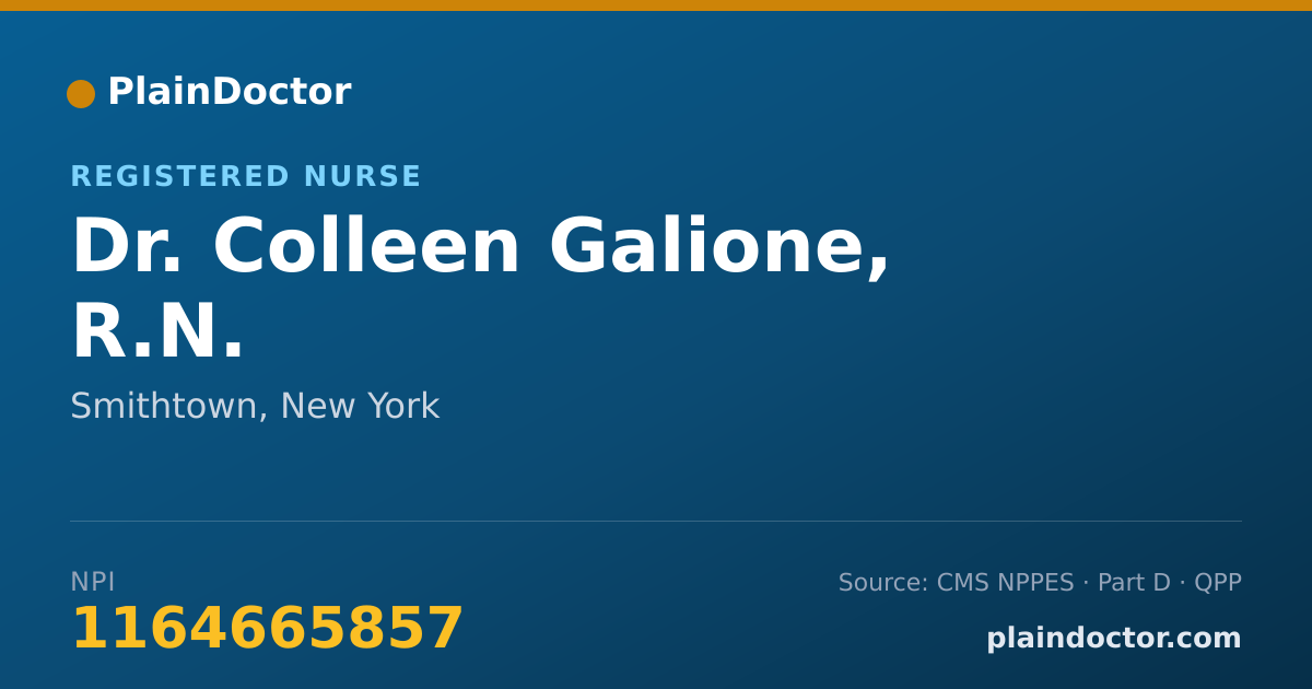 Shareable card for Colleen Galione, R.N. - Registered Nurse, Smithtown, NY