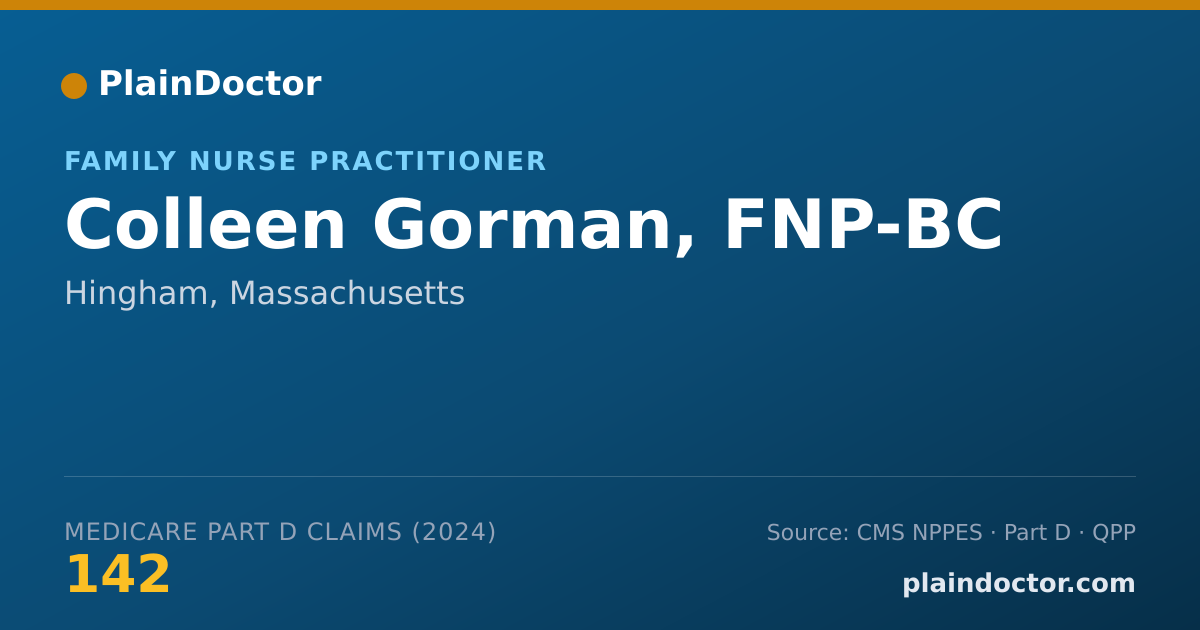 Shareable card for Colleen Gorman, FNP-BC - Family Nurse Practitioner, Plymouth, MA
