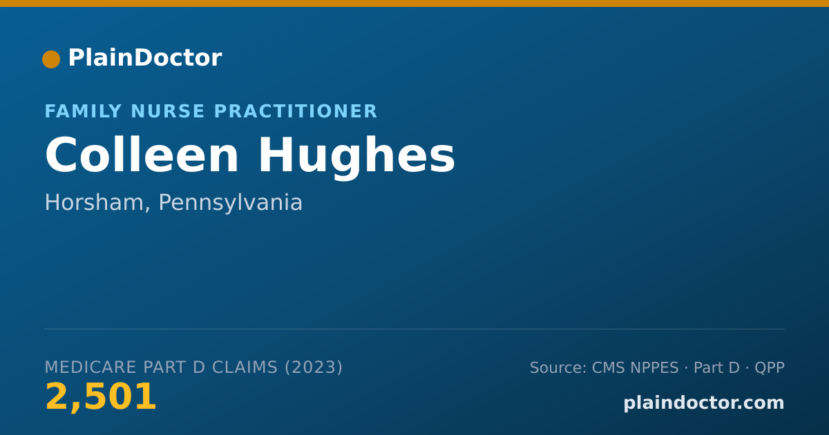 Shareable card for Colleen Hughes - Family Nurse Practitioner, Horsham, PA