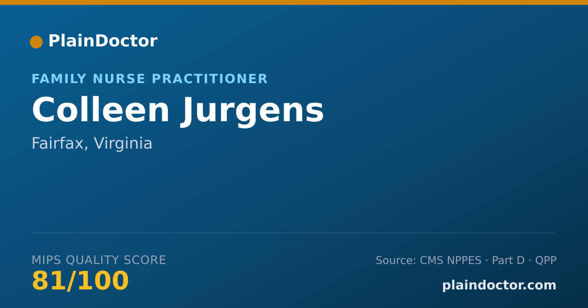 Shareable card for Colleen Jurgens - Family Nurse Practitioner, Fairfax, VA