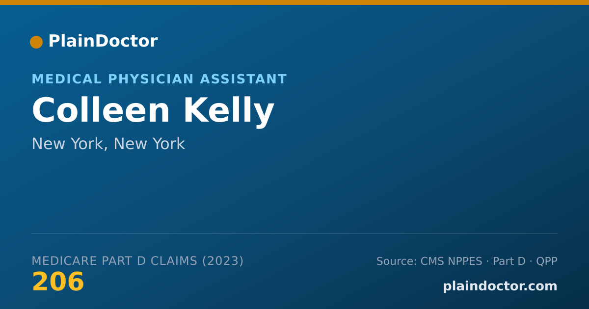 Shareable card for Colleen Kelly - Medical Physician Assistant, New York, NY