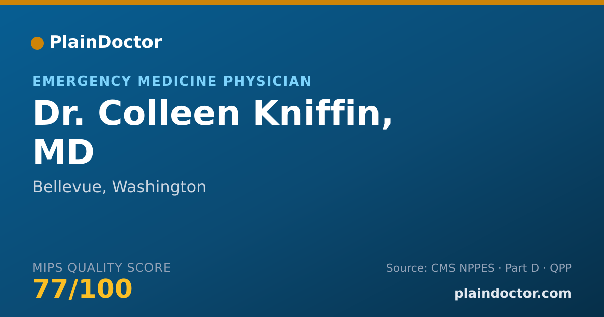 Shareable card for Colleen Kniffin, MD - Emergency Medicine Physician, Bellevue, WA