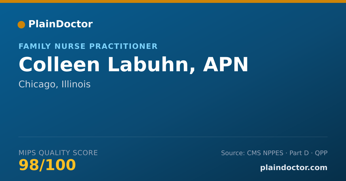 Shareable card for Colleen Labuhn, APN - Family Nurse Practitioner, Chicago, IL